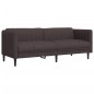 vidaXL Juego de sofás 3 piezas tela marrón oscuro vidaXL Juego de sofás 3 piezas tela marrón oscuro