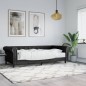 vidaXL Sofá cama con colchón cuero sintético negro 90x200 cm vidaXL Sofá cama con colchón cuero sintético negro 90x200 cm