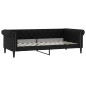vidaXL Sofá cama con colchón cuero sintético negro 90x200 cm vidaXL Sofá cama con colchón cuero sintético negro 90x200 cm