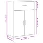 vidaXL Aparador madera de ingeniería roble marrón 60x30x84 cm vidaXL Aparador madera de ingeniería roble marrón 60x30x84 cm