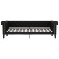 vidaXL Sofá cama con colchón cuero sintético negro 90x200 cm vidaXL Sofá cama con colchón cuero sintético negro 90x200 cm