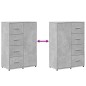vidaXL Aparador de madera de ingeniería gris hormigón 60x31x84 cm vidaXL Aparador de madera de ingeniería gris hormigón 60x31x84 cm