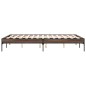 vidaXL Estructura cama madera ingeniería metal marrón roble 120x200 cm vidaXL Estructura cama madera ingeniería metal marrón roble 120x200 cm