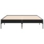 vidaXL Estructura de cama madera de ingeniería y metal negro 120x190cm vidaXL Estructura de cama madera de ingeniería y metal negro 120x190cm