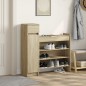 vidaXL Zapatero madera de ingeniería roble Sonoma 100,5x28x100 cm vidaXL Zapatero madera de ingeniería roble Sonoma 100,5x28x100 cm