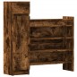 vidaXL Zapatero madera de ingeniería roble ahumado 100,5x28x100 cm vidaXL Zapatero madera de ingeniería roble ahumado 100,5x28x100 cm