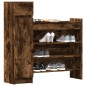 vidaXL Zapatero madera de ingeniería roble ahumado 100,5x28x100 cm vidaXL Zapatero madera de ingeniería roble ahumado 100,5x28x100 cm