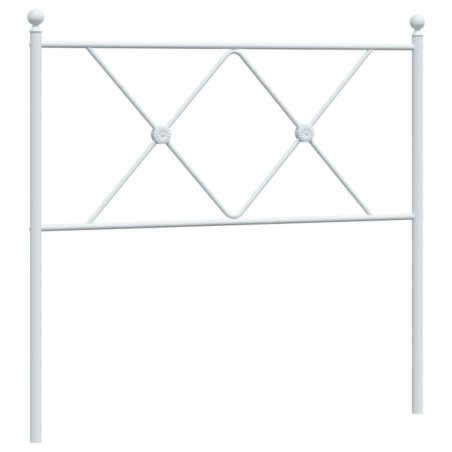 vidaXL Cabecero de metal blanco 90 cm