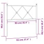vidaXL Cabecero de metal blanco 90 cm vidaXL Cabecero de metal blanco 90 cm