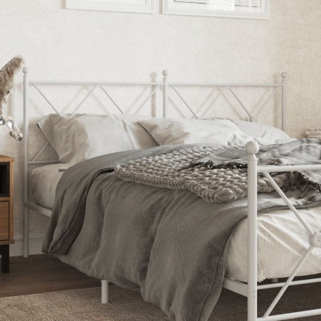 vidaXL Cabecero de metal blanco 150 cm