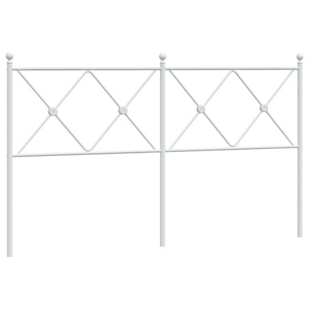 vidaXL Cabecero de metal blanco 150 cm