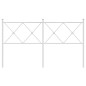 vidaXL Cabecero de metal blanco 150 cm vidaXL Cabecero de metal blanco 150 cm