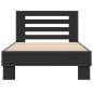 vidaXL Estructura de cama madera ingeniería y metal negro 100x200 cm vidaXL Estructura de cama madera ingeniería y metal negro 100x200 cm