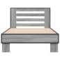 vidaXL Estructura cama madera ingeniería metal gris Sonoma 90x190 cm