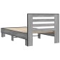 vidaXL Estructura cama madera ingeniería metal gris Sonoma 90x190 cm
