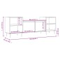 vidaXL Mueble para TV madera contrachapada blanco brillo 160x35x55 cm