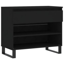 vidaXL Mueble zapatero madera contrachapada negro 70x36x60 cm