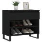 vidaXL Mueble zapatero madera contrachapada negro 70x36x60 cm vidaXL Mueble zapatero madera contrachapada negro 70x36x60 cm
