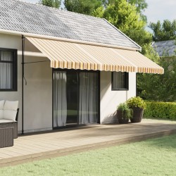 vidaXL Tela de repuesto de toldo rayas de colores 5x3 m