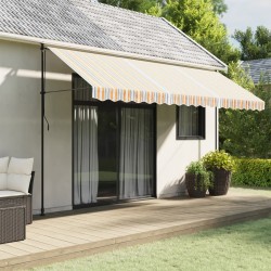 vidaXL Tela de repuesto de toldo rayas de colores 4,5x3 m