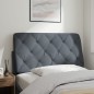vidaXL Cabecero de cama acolchado terciopelo gris oscuro 100 cm vidaXL Cabecero de cama acolchado terciopelo gris oscuro 100 cm