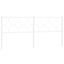vidaXL Cabecero de metal blanco 193 cm