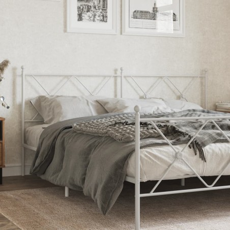 vidaXL Cabecero de metal blanco 180 cm