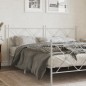 vidaXL Cabecero de metal blanco 180 cm