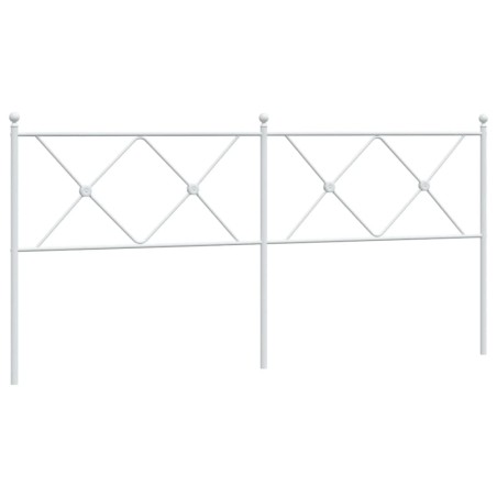 vidaXL Cabecero de metal blanco 180 cm