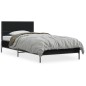 vidaXL Estructura de cama madera de ingeniería y metal negra 90x190 cm