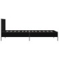 vidaXL Estructura de cama madera de ingeniería y metal negra 90x190 cm
