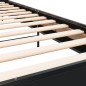vidaXL Estructura de cama madera de ingeniería y metal negra 90x190 cm