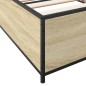 vidaXL Estructura cama madera ingeniería metal roble Sonoma 90x190 cm vidaXL Estructura cama madera ingeniería metal roble Sonoma 90x190 cm