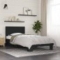 vidaXL Estructura de cama madera de ingeniería y metal negra 75x190 cm vidaXL Estructura de cama madera de ingeniería y metal negra 75x190 cm