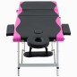 vidaXL Camilla de masaje plegable 3 zonas aluminio negro y rosa vidaXL Camilla de masaje plegable 3 zonas aluminio negro y rosa