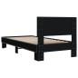 vidaXL Estructura de cama madera de ingeniería y metal negra 75x190 cm vidaXL Estructura de cama madera de ingeniería y metal negra 75x190 cm