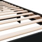 vidaXL Estructura de cama madera de ingeniería y metal negra 75x190 cm vidaXL Estructura de cama madera de ingeniería y metal negra 75x190 cm