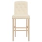 vidaXL Taburetes altos 2 uds madera maciza de caucho y tela vidaXL Taburetes altos 2 uds madera maciza de caucho y tela