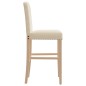 vidaXL Taburetes altos 2 uds madera maciza de caucho y tela vidaXL Taburetes altos 2 uds madera maciza de caucho y tela