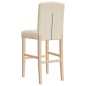 vidaXL Taburetes altos 2 uds madera maciza de caucho y tela vidaXL Taburetes altos 2 uds madera maciza de caucho y tela