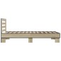 vidaXL Estructura cama madera ingeniería metal roble Sonoma 90x190 cm vidaXL Estructura cama madera ingeniería metal roble Sonoma 90x190 cm