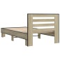vidaXL Estructura cama madera ingeniería metal roble Sonoma 90x190 cm vidaXL Estructura cama madera ingeniería metal roble Sonoma 90x190 cm