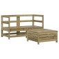 vidaXL Juego de sofás de jardín 3 piezas madera de pino impregnada vidaXL Juego de sofás de jardín 3 piezas madera de pino impregnada