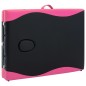vidaXL Camilla de masaje plegable 3 zonas aluminio negro y rosa vidaXL Camilla de masaje plegable 3 zonas aluminio negro y rosa