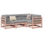 vidaXL Set de sofás jardín 4 pzas con cojines madera abeto Douglas