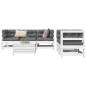 vidaXL Juego de sofás de jardín 6 piezas madera maciza pino blanco vidaXL Juego de sofás de jardín 6 piezas madera maciza pino blanco