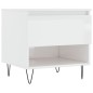 vidaXL Mesa de centro madera de ingeniería blanco brillo 50x46x50 cm vidaXL Mesa de centro madera de ingeniería blanco brillo 50x46x50 cm