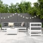 vidaXL Juego de sofás de jardín 6 piezas madera maciza pino blanco vidaXL Juego de sofás de jardín 6 piezas madera maciza pino blanco