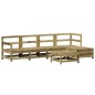 vidaXL Juego de sofás de jardín 6 piezas madera de pino impregnada vidaXL Juego de sofás de jardín 6 piezas madera de pino impregnada