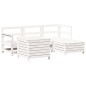 vidaXL Juego de sofás de jardín 5 piezas madera maciza de pino blanco vidaXL Juego de sofás de jardín 5 piezas madera maciza de pino blanco
